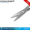 T/C Iris Scissors 4.5" Straight Surgical Dental With Tungsten Carbide Inserts