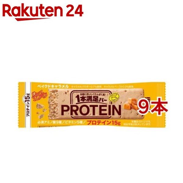 Protein Bar 1 Bar Satisfaction Bar Protein Baked Caramel (Set of 9) 1 Bar Satisfaction Bar