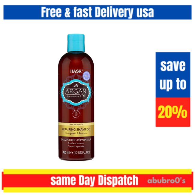 Hask Argan Oil from Morocco Repairing Daily Shampoo with Vitamin E - 12 Fl. Oz