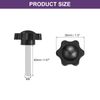 sourcing map 3Pcs Star Knobs, M8x40mm Plastic Hex Shaped Clamping Handle Screw Knobs, Hand Tightening Star Screw Knobs for Machinery Umbrella Base Replacement