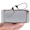 ThinOptics Reading Glasses 1.50 Black Frames With Universal Pod Compact Case - No Temple Armless Readers 1.50 Strength With Flex-Fit Technology