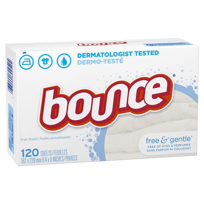 Bounce Fabric Softener Dryer Sheets Free & Gentle  