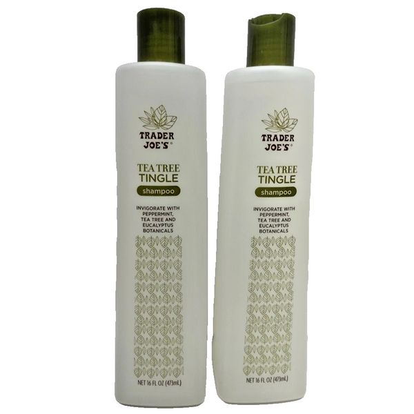 2 Bottles Trader Joe's Tea Tree Tingle Shampoo  Free Priority Shipping!