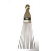Gold handle pick comb long