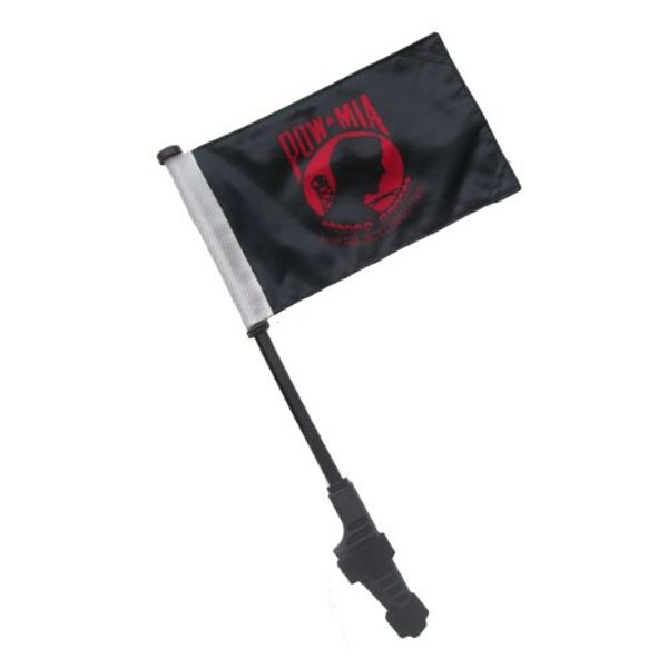 RED POW MIA Small 6x9 Golf Cart Flag with SSP Flags EZ On & Off Bracket