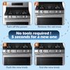 Stove Knob Replacement W10850015 W11239985 Compatible with Whirlpool Gas Range Oven Knobs Replacements