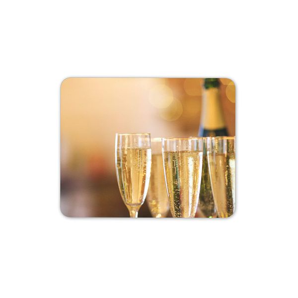 Champagne Flute Celebration Mouse Mat Pad - Fizzy Bubbles Computer #16077