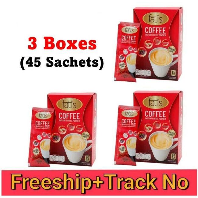 3x Fatis Coffee Weight Control Slimming Low Caffeine Sugar Free Good Shape..