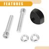 Partuto 2 Pcs 5cm Universal Shock Absorber Height Extension - Metal Black