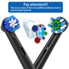 Replacement Toothbrush Heads Fits Oral B Braun for Precision/Sensitive/Floss/Cross Clean Replacement Brush Heads Pack of 16 Black Standard Clean Heads Refill for 7000/Pro1000/9600/5000