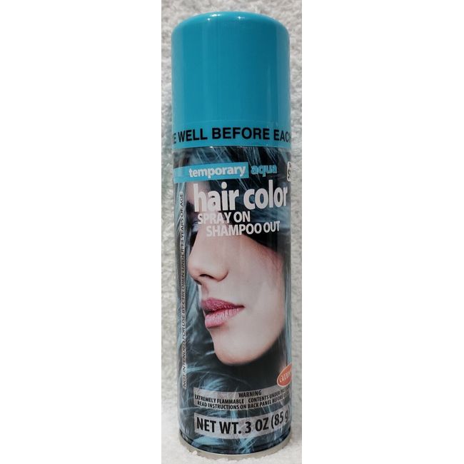 Goodmark Temporary AQUA Hair Color Spray On Shampoo Out Blue 3 oz/85g New RARE