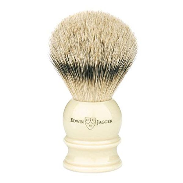 Edwin Jagger Ivory Shaving Brush (Silver Tip)