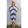 Del Mex Classic Mexican Blanket Poncho, Blue