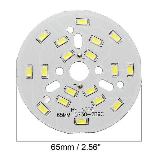 uxcell LED Chip Bulb 300mA 9W 18 LEDs 5730 Surface Mounted Devices Module Aluminum Board Pure White Super Bright 65mm Dia 2pcs for Floodlight
