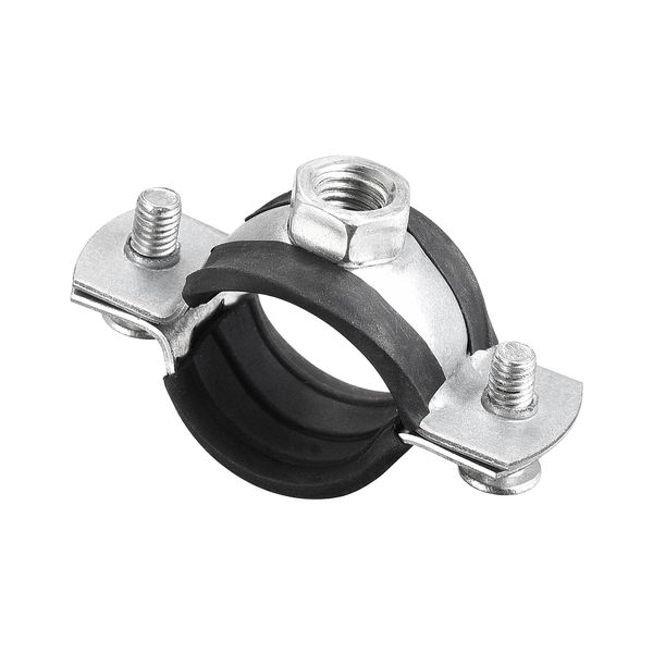 sourcing map Adjustable Pipe Bracket Clamp, 1" (25mm) Wall Ceiling Mount Iron Pipe Strap Support 10pcs