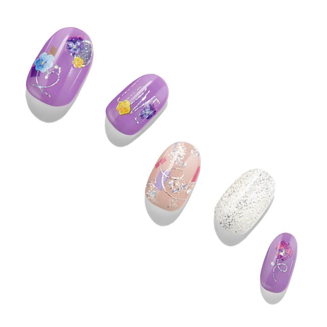 Dashing Diva GVP197 Gel Nail Stickers, Artificial Nails, Color Gel, For Hands, Gloss, Color Hyacinth Love