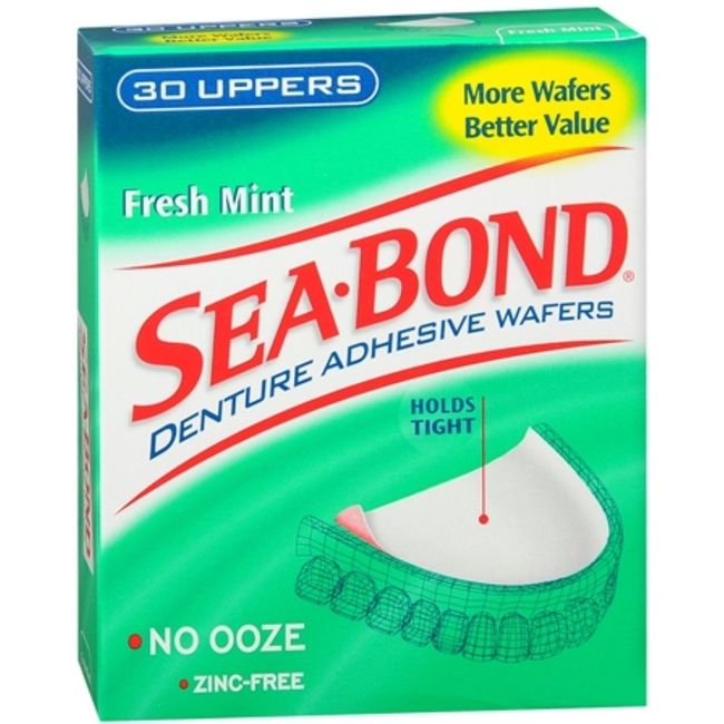 SEA-BOND Denture Adhesive Seals Lowers Original 30 Each (Pack of 4)