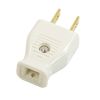 Maxar Electric Flat Plug for Electrical Installations, For Both Flat and Bag-Dripping Cords, White, 1 Piece