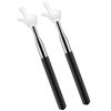 2Pcs Telescopic Teacher Pointer, Extendable Handheld Pointer Finger Pointer Stick, Mini Classroom Pointer for Elementary School Kindergarten Teacher, Classroom Supplies (Black)