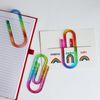 Rainbow Jumbo Paperclips, Set of 3, Acrylic, Multicolour