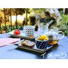 Hasamiyaki Indigo Japan 42859 Beveled Lightweight Cup with Dyed Squeeze Pattern