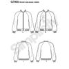 Simplicity Patron 7003 Jacke, Flugzeug, Weiß, 32-40