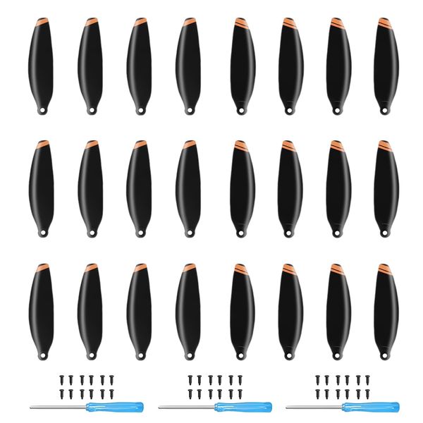 Tosiicop Propeller for DJI Mini 4K, Mini 2 SE, Mini 2, Mini SE 24Pcs Replacement 4726FM Prop Blade Low Noise Wing Mavic Mini Series Mini 4K 2 SE Drone Accessories with Screws & Screwdrivers Orange