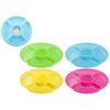 PMS 834051 Assorted Round Party Chip N Dip Platter-1 Pack, Plastic