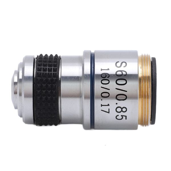 Achromatic Objective Lens Achromatic Microscope Objective Biological Microscope Achromatic Objective Lens 20mm Interface Aluminum Alloy Optical Glass Optical Instruments (S60/0.85)