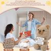 atimier Get Well Soon Gift - Handmade Crocheted Bear with Heartwarming Message