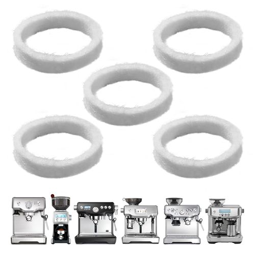 5 Pcs Felt Washer Replacement for Breville Espresso Machine Grinders - Compatible with BES870, BES878, BES880, BES980, BCG820 Models Wool Ring Accessories