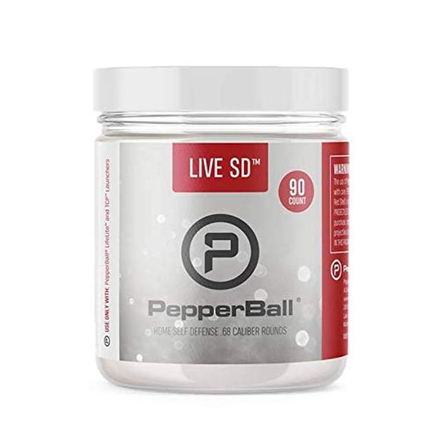 PepperBall Live SD Projectiles Less Lethal Self Defense .68 Caliber PAVA Powder, 90 Count