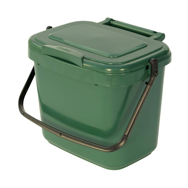 Green Kitchen Compost Caddy (5L - Small) - for Food Waste Recycling (5 Litre) - 5L Plastic Composting Bin