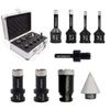 9pcs Diamond Core Drill Bits Set Ceramic Masonry Porcelain Tile Hole Saw Bit Kit