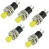 5 x Yellow Off(On) Miniature Momentary Push to Make Switch Mini SPST