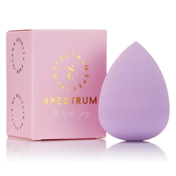 Spectrum Collections Wonder Pointed Lilac Makeup Sponge, Blending Sponge for Foundation and Concealer Under Eye and Nose Area, Latex Free Soft Beauty Sponge for Flawless Base, Vegan and Cruelty Free