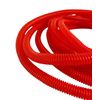 PE Red Corrugated Conduit Flexi Pipe Tube Split 10mm - 10m