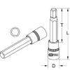 KS Tools 922.3851-3/8" Hex Screwdriver Socket, L.110 mm - 5 mm - Long Version - Ultimate® Range - Chrome Vanadium - Satin Chrome Finish