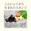 Black Sponge Konjac Sponge Set of 2 Black Paint