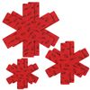 ME.FAN Pot and Pan Protectors, 6 Set (7.9" 11.8" 15"), Felt Cookware, Kitchenware Separators Protector for Stacking to Avoid Scratching Red