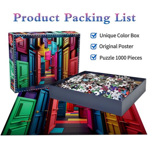 HUADADA Puzzles for Adults 1000 Piece-Strange door-1000 Piece Puzzles for Adults and Kids Educational Strange Door Puzzle (27.56'' x 19.67'')