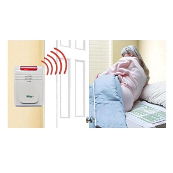 Wireless Bed exit Alarm with Long Term Bed Sensor pad (no Alarm in patient's Room.