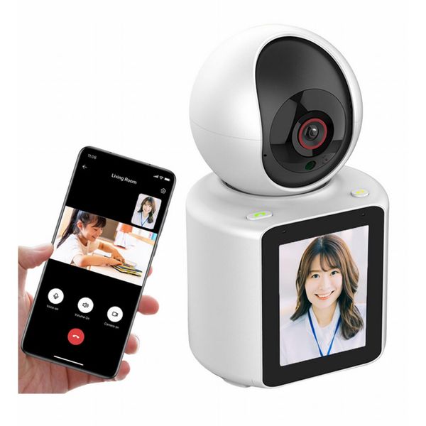 Surveillance Camera, Smartphone Compatible, Baby Monitor, Two-Way Video Calling, Protects Family and Pets, Motion Detection, Tracking, 1920x1080 HD