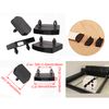 Yibuy 50Pcs 50mm Widths Plastic Double Bed Centre Caps Centre Holders Replacement Bed Slat