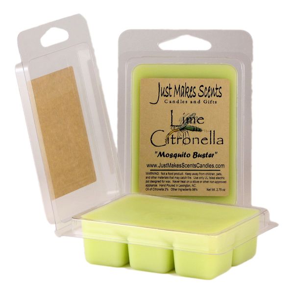 4 PACK - Lime Citronella Scented Wax Melts by Just Makes Scents