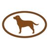 CafePress Chocolate Lab Sticker Oval Car Bumper Sticker