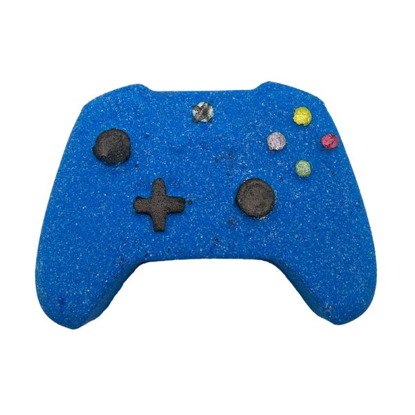 Blue Gamer Xbox Controller Bath Bomb Fun Fizz Foam Fizzer Gift Birthday Handmade in The UK by Tub's Bath Bombs