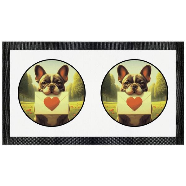'French Bulldog Love Note' Pet Feeding Mat (PM00029068)