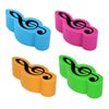 Treble Clef Shaped Eraser (Pack of 4 (Multi-Color)