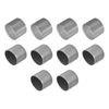 sourcing map 10pcs Rubber End Caps 48mm ID Vinyl Round End Cap Cover Screw Thread Protector Light Grey